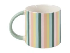 Power Pop Stripes Mug 400ML Sage -Table Accents Shop DI0418 SIDE