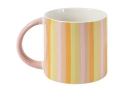 Power Pop Stripes Mug 400ML Rose -Table Accents Shop DI0420 SIDE