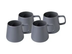 Blend Sala Mug 375ML Set Of 4 Charcoal Gift Boxed 5 Blend Sala Mug 375ML Set Of 4 Charcoal Gift Boxed -Table Accents Shop DI0422 A1