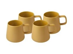 Blend Sala Mug 375ML Set Of 4 Mustard Gift Boxed -Table Accents Shop DI0425 A1