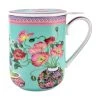 Gabby Malpas Jardin Mug With Infuser 340ML Poppy Gift Boxed
