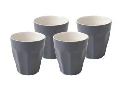 Blend Sala Latte Cup 265ML Set Of 4 Charcoal Gift Boxed 5 Blend Sala Latte Cup 265ML Set Of 4 Charcoal Gift Boxed -Table Accents Shop LM0034 A1
