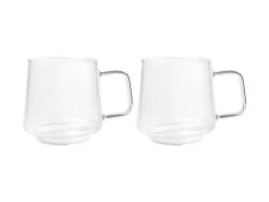 Blend Sala Glass Mug 400ML Set Of 2 Clear Gift Boxed