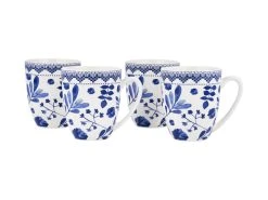 Darcy Coupe Mug 420ML Set Of 4 Floral Gift Boxed