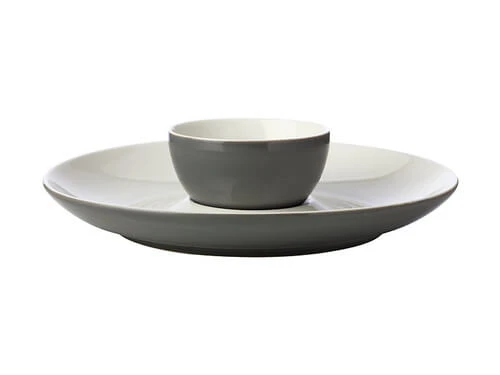 Mezze Chip & Dip 30cm Charcoal Gift Boxed 1 Mezze Chip & Dip 30cm Charcoal Gift Boxed