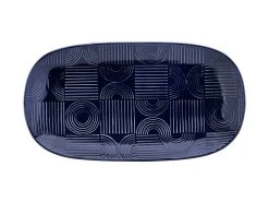 Arc Oblong Platter 33x18cm Indigo Blue Gift Boxed