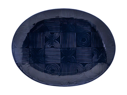 Arc Oval Platter 36x27cm Indigo Blue Gift Boxed 1 Arc Oval Platter 36x27cm Indigo Blue Gift Boxed