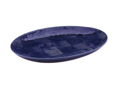 Arc Oval Platter 36x27cm Indigo Blue Gift Boxed 2 Arc Oval Platter 36x27cm Indigo Blue Gift Boxed - Image 2