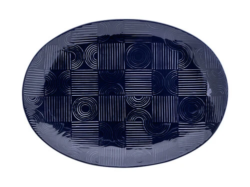 Arc Oval Platter 41x30cm Indigo Blue Gift Boxed 1 Arc Oval Platter 41x30cm Indigo Blue Gift Boxed