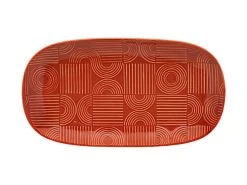 Arc Oblong Platter 33x18cm Terracotta Gift Boxed