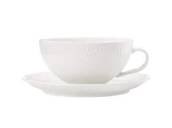 White Basics Diamonds Tea Cup & Saucer Low 250ML 5 White Basics Diamonds Tea Cup & Saucer Low 250ML -Table Accents Shop dv0067 1