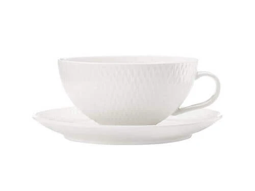 White Basics Diamonds Tea Cup & Saucer Low 250ML 3 White Basics Diamonds Tea Cup & Saucer Low 250ML - Image 3