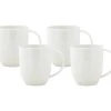 White Basics Diamonds Coupe Mug 370ML Set Of 4 Gift Boxed