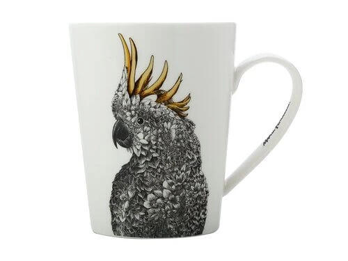 Marini Ferlazzo Birds Mug 450ML Tall Sulphur-crested Cockatoo 1 Marini Ferlazzo Birds Mug 450ML Tall Sulphur-crested Cockatoo