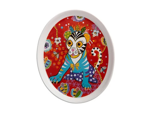 Donna Sharam Rainbow Jungle Plate 16cm Tiggy & Tiny Gift Boxed 1 Donna Sharam Rainbow Jungle Plate 16cm Tiggy & Tiny Gift Boxed