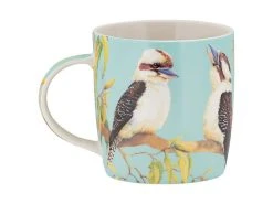 Katherine Castle Bird Talk Mug 370ML Kookaburras Gift Boxed -Table Accents Shop dx1120 side 1