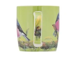 Katherine Castle Bird Talk Mug 370ML Pink Robins Gift Boxed -Table Accents Shop dx1121 handle 1
