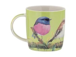 Katherine Castle Bird Talk Mug 370ML Pink Robins Gift Boxed -Table Accents Shop dx1121 side 1
