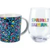 Kasey Rainbow Wild At Heart Mug & Glass Set Wild Blue Gift Boxed