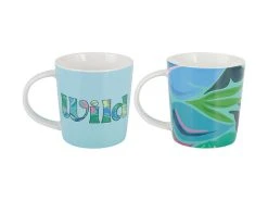 Kasey Rainbow Be Fierce Mug Set Of 2 380ML Wild Gift Boxed -Table Accents Shop dx1285 side
