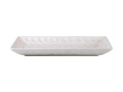 Gravity Rectangular Platter 39x24cm White Gift Boxed -Table Accents Shop ge0039 side