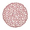 Glitz Lace Round Placemat 33cm Red
