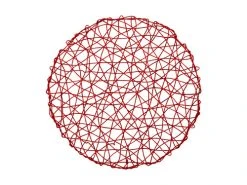 Glitz Lace Round Placemat 33cm Red