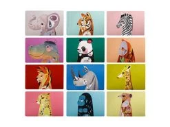 Pete Cromer Wildlife Reversible Placemat 6pc Gift Pack -Table Accents Shop gi0123 2