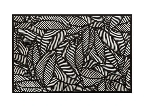 Table Accents Cut-Out Placemat 45x30cm Leaf Black 2 Table Accents Cut-Out Placemat 45x30cm Leaf Black - Image 2