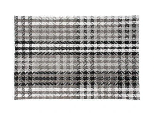 Table Accents Placemat 45x30cm White Grey Check 1 Table Accents Placemat 45x30cm White Grey Check