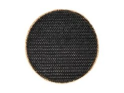 Table Accents Placemat 38cm Round Black Natural