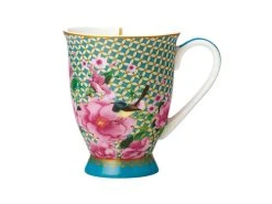 Teas & C's Silk Road Footed Mug 300ML Aqua Gift Boxed
