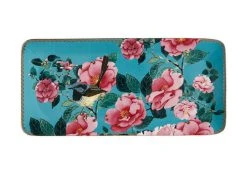 Teas & C's Silk Road Rectangle Platter 33x15.5cm Aqua Gift Boxed