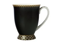 Teas & C's Classic Footed Mug 300ML Black Gift Boxed