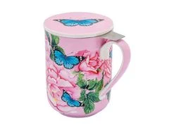 Gabby Malpas Posey Mug With Infuser 340ML Cabbage Roses Gift Boxed 4 Gabby Malpas Posey Mug With Infuser 340ML Cabbage Roses Gift Boxed -Table Accents Shop hv0319 a2