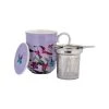 Gabby Malpas Posey Mug With Infuser 340ML Perennial Penstemons Gift Boxed