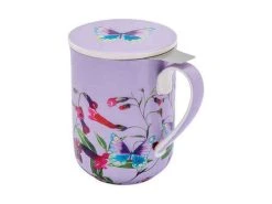Gabby Malpas Posey Mug With Infuser 340ML Perennial Penstemons Gift Boxed -Table Accents Shop hv0321 a2
