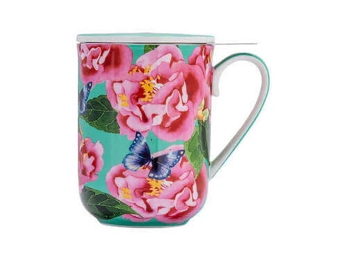 Gabby Malpas Posey Mug With Infuser 340ML Camellia Dreams Gift Boxed 3 Gabby Malpas Posey Mug With Infuser 340ML Camellia Dreams Gift Boxed - Image 3