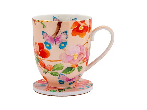 Gabby Malpas Posey Mug & Coaster Set Japonica Joy Gift Boxed 1 Gabby Malpas Posey Mug & Coaster Set Japonica Joy Gift Boxed