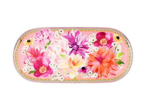 Teas & C's Dahlia Daze Platter 25x12cm Pink Gift Boxed 1 Teas & C's Dahlia Daze Platter 25x12cm Pink Gift Boxed