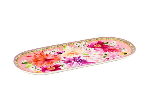 Teas & C's Dahlia Daze Platter 25x12cm Pink Gift Boxed 2 Teas & C's Dahlia Daze Platter 25x12cm Pink Gift Boxed - Image 2