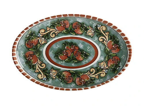 Ceramica Salerno Oval Platter 40x26cm Pomegranates 1 Ceramica Salerno Oval Platter 40x26cm Pomegranates