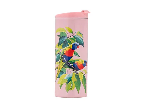 Katherine Castle Bird Talk Double Wall Insulated Cup 350ML Rainbow Lorikeets 1 Katherine Castle Bird Talk Double Wall Insulated Cup 350ML Rainbow Lorikeets