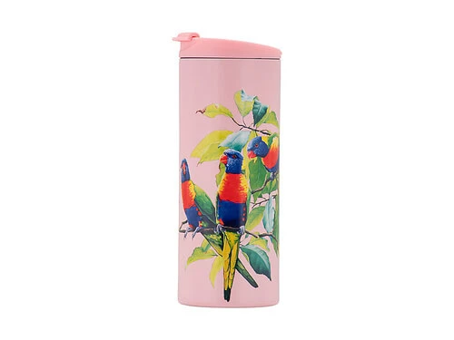 Katherine Castle Bird Talk Double Wall Insulated Cup 350ML Rainbow Lorikeets 2 Katherine Castle Bird Talk Double Wall Insulated Cup 350ML Rainbow Lorikeets - Image 2