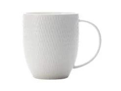 White Basics Diamonds Coupe Mug 370ML -Table Accents Shop jx260535 1