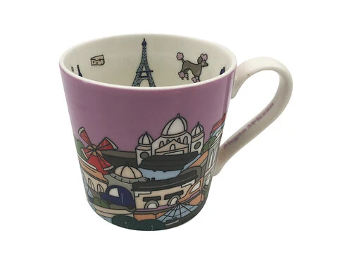 Megan McKean Cities Mug 430ML Paris Gift Boxed 2 Megan McKean Cities Mug 430ML Paris Gift Boxed - Image 2