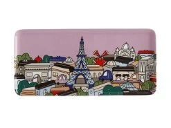 Megan McKean Cities Rectangular Plate 25x12cm Paris Gift Boxed