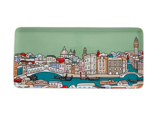 Megan McKean Cities Rectangle Plate 25x12cm Venice Gift Boxed 1 Megan McKean Cities Rectangle Plate 25x12cm Venice Gift Boxed