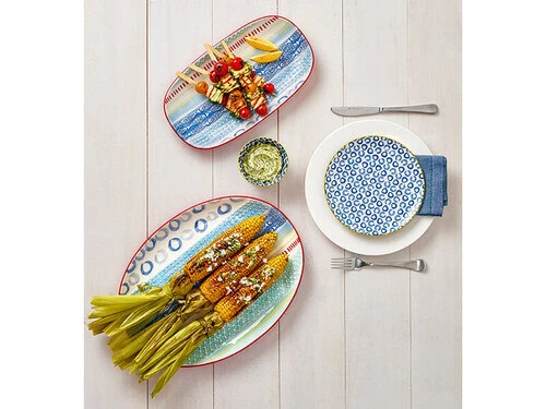 Laguna Plate 27cm Woven Blue 2 Laguna Plate 27cm Woven Blue - Image 2