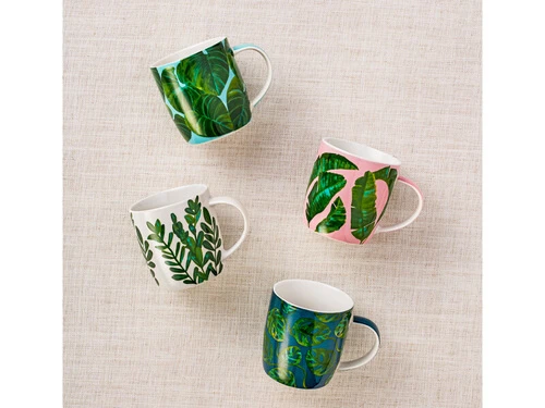Haven Banana Leaf Mug 380ML Set Of 2 Pink Gift Boxed 3 Haven Banana Leaf Mug 380ML Set Of 2 Pink Gift Boxed - Image 3